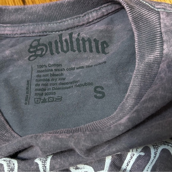 Sublime Band Tee With Sun Graphic Purple Tie-Dye Small Cotton distressed - Picture 4 of 5